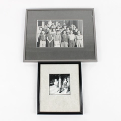 Lot of 2 Framed B&W School Children Pictures in Nielsen Frames  8 x 10 & 5 x7