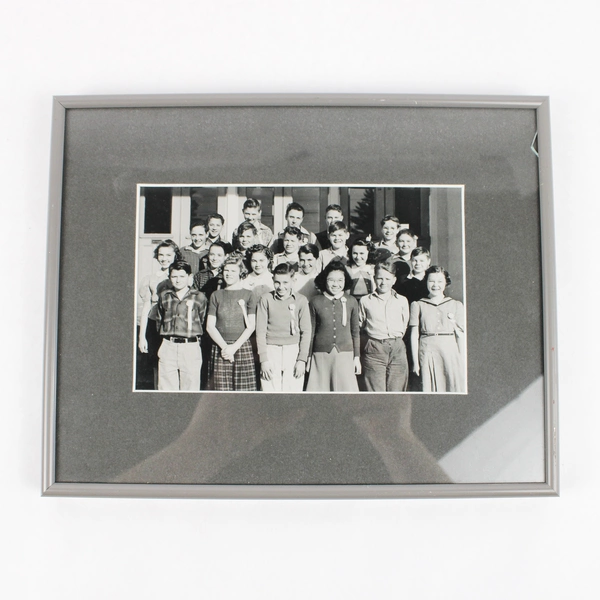 Lot of 2 Framed B&W School Children Pictures in Nielsen Frames  8 x 10 & 5 x7