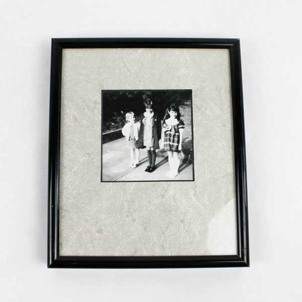 Lot of 2 Framed B&W School Children Pictures in Nielsen Frames  8 x 10 & 5 x7