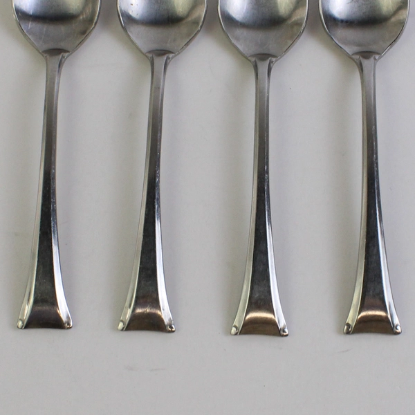 Set of 4 Gorham Theme II 18/8 Stainless Steel Soup Spoons
