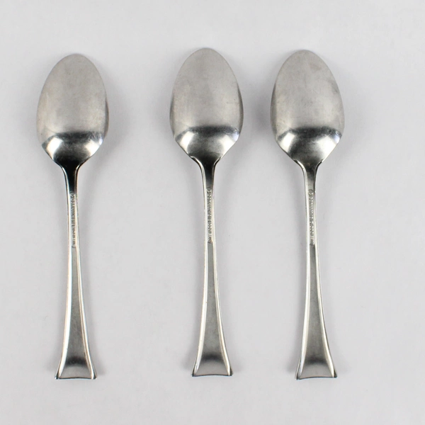 Set of 3 Gorham Theme II 18/8 Stainless Steel 6.75" Soup Spoons
