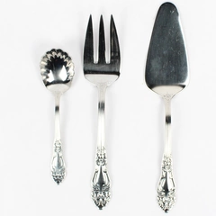 Lot Of 3 Reed & Barton Haversham (Stainless) Flatware Pie, Serving Fork, Spoon