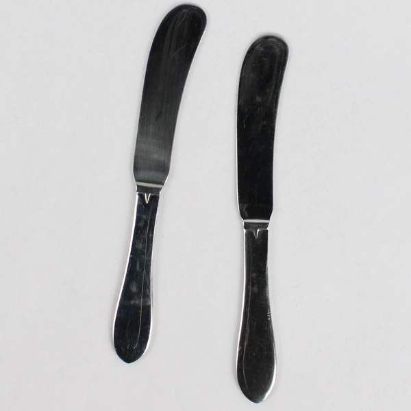 Set of 2 Gorham Meredith II Stainless Steel Flat Handle 5.75" Butter Spreaders