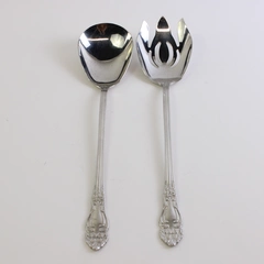 Lot Of 2 Reed & Barton Haversham (Stainless) Flatware Large Solid Serving Set