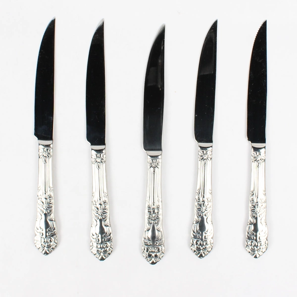 Lot Of 5 Reed & Barton Haversham (Stainless) Flatware Serrate Steak Knives