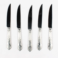 Lot Of 5 Reed & Barton Haversham (Stainless) Flatware Serrate Steak Knives