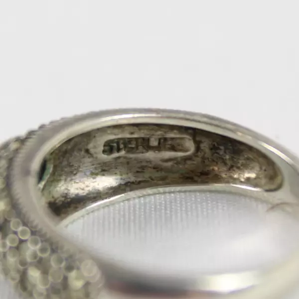 Judith Jack Sterling Silver Marcasite And Cubic Zirconia Womens Ring Size 8