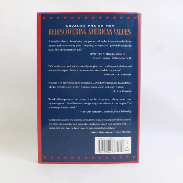 Rediscovering American Values by Dick DeVos (Amway) 1997 Hardcover Dust Jacket
