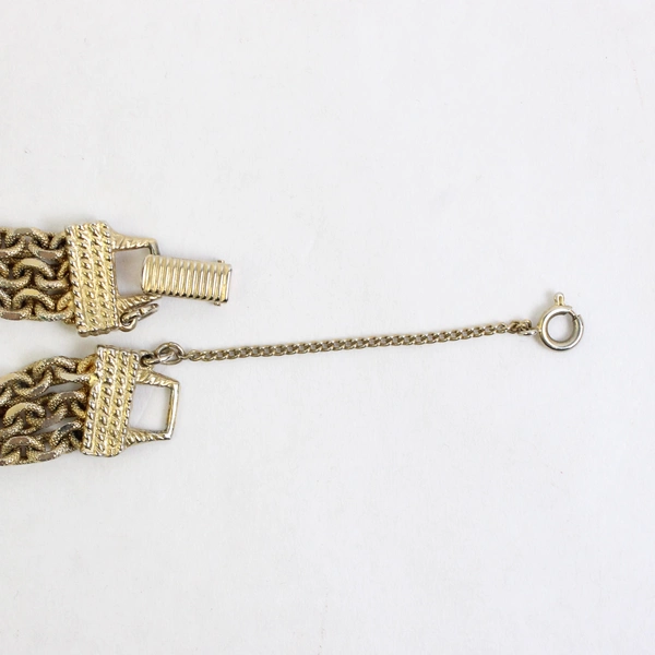 Vintage Goldette NY Gold-Tone Chain Bracelet 7"