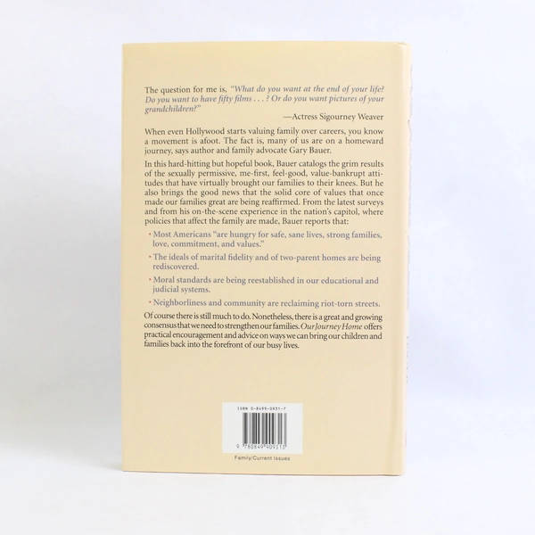 Our Journey Home by Gary Bauer 1992 Hardcover Dust Jacket