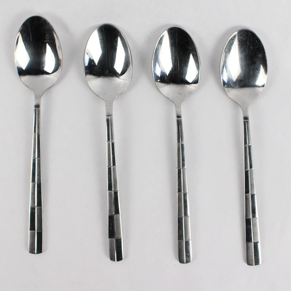 Lot of 4 Cambridge Landscape Stainless 8" Soup Spoons