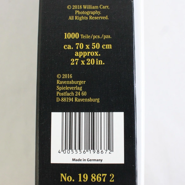 Ravensburger Puzzle 1000 pcs William Carr Collection 27"x20" No. 198672