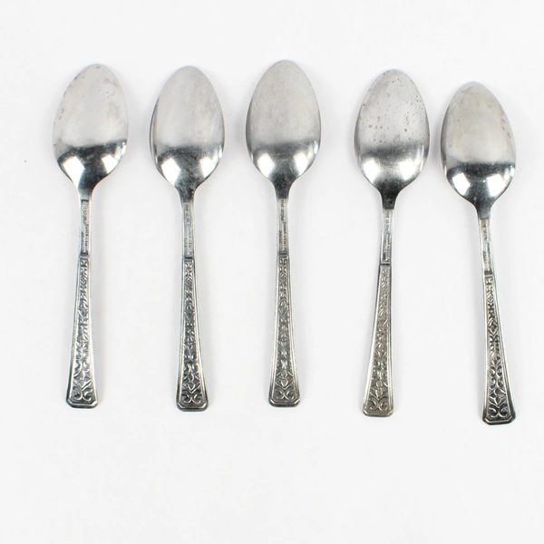 Lot Of 5 Interpur Florenz (Stainless) Flatware Teaspoons
