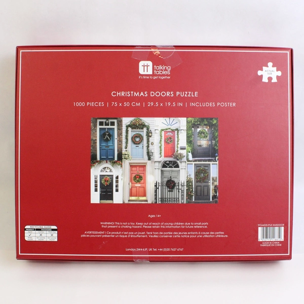 Christmas Doors 1000 Pcs Puzzle & Poster Talking Tables Inc. 29.5"x19.5"