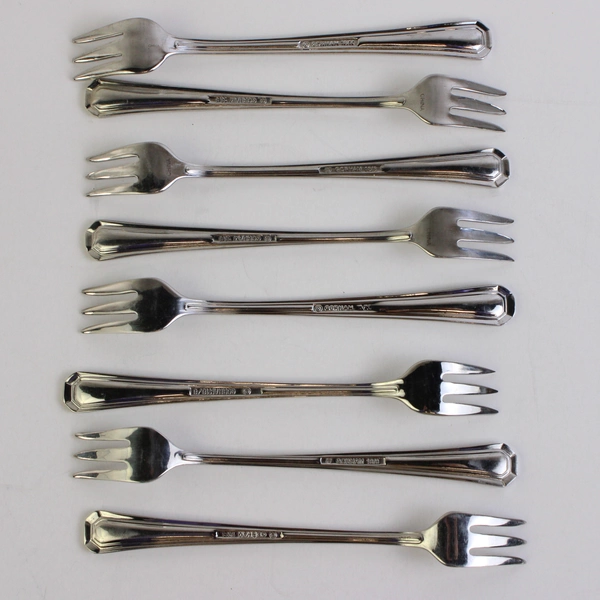 Set of 8 Gorham Fairview Stainless Steel Cocktail Forks