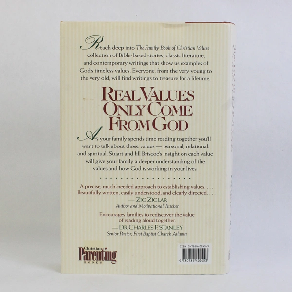 The Family Book of Christian Values by Stuart & Jill Briscoe 1995 Hardcover DJ