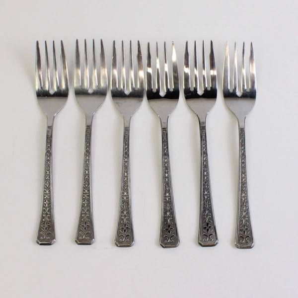 Lot Of 6 Interpur Florenz (Stainless) Flatware Individual Salad Forks