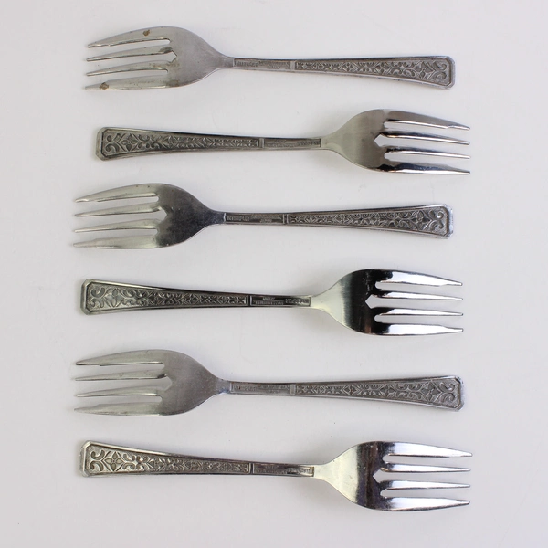 Lot Of 6 Interpur Florenz (Stainless) Flatware Individual Salad Forks