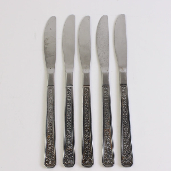 Lot Of 5 Interpur Florenz (Stainless Steel) Flatware Modern Solid Butter Knives
