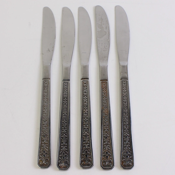 Lot Of 5 Interpur Florenz (Stainless Steel) Flatware Modern Solid Butter Knives