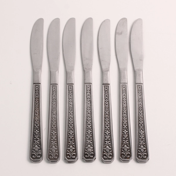 Lot Of 7 Interpur Florenz (Stainless) Flatware Modern Solid Knives