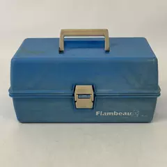 Vintage Flambeau Tackle Box PA-102 Blue Two Shelf Fishing Made in the USA
