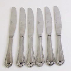 Lot of 6 Mikasa Regent Bead Stainless Dinner Knives Made in Vietnam