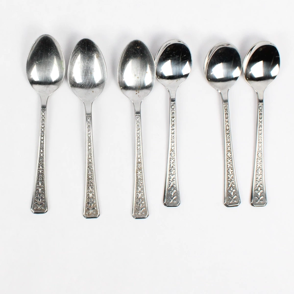 Lot Of 6 Interpur Florenz (Stainless) Flatware 3 Teaspoons 3 Sugar Spoons