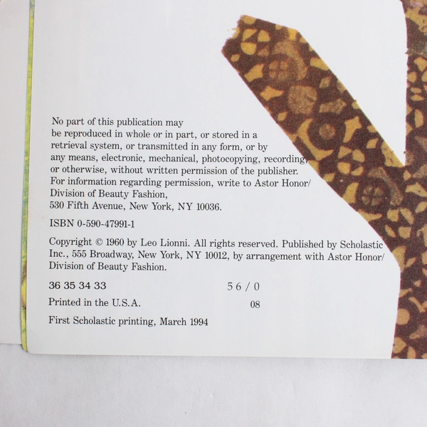 Inch by Inch By Leo Lionni 1994 Scholastic Paperback