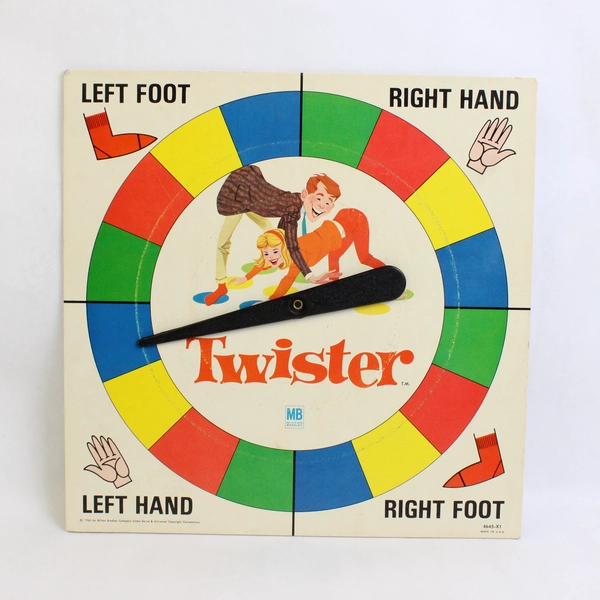 Vintage 1966 Milton Bradley Twister Game Complete, 4645-X1