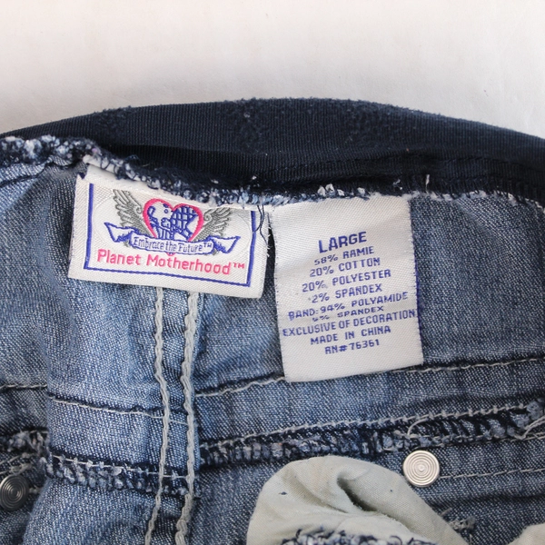 Lot of Planet Motherhood Maternity Jeans Size L Rhinestone Pockets