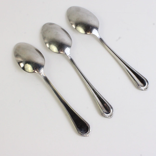 Lot of 3 Mikasa Regent Bead Stainless Soup Spoons Made in Vietnam