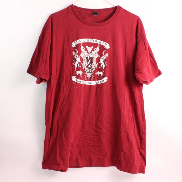 District Made March Fourth Marching Band Maroon Red T-Shirt Women's XL