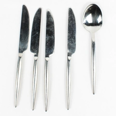 Lot Of 5 Pier 1 Imports Vega (Stainless) Flatware Dinner 4 Knives & 1 Soup Spoon