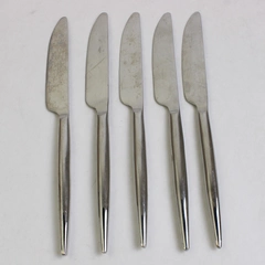Lot Of 5 Pier 1 Imports Vega (Stainless) Flatware Dinner French Solid Knives
