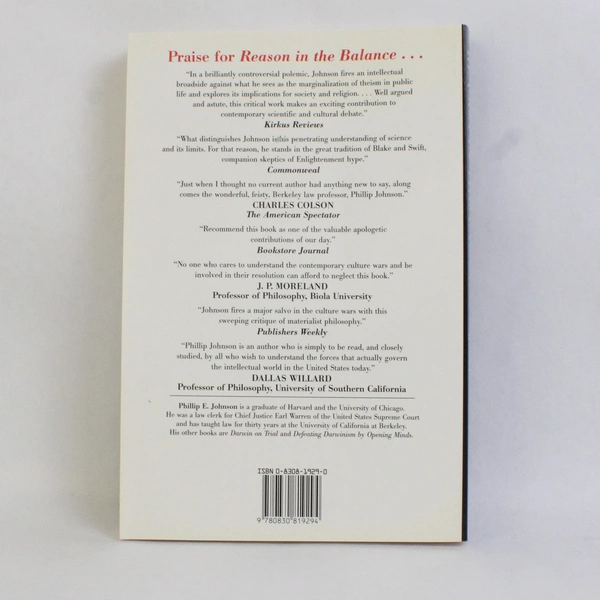 Reason in the Balance by Phillip E Johnson 1995 Paperback