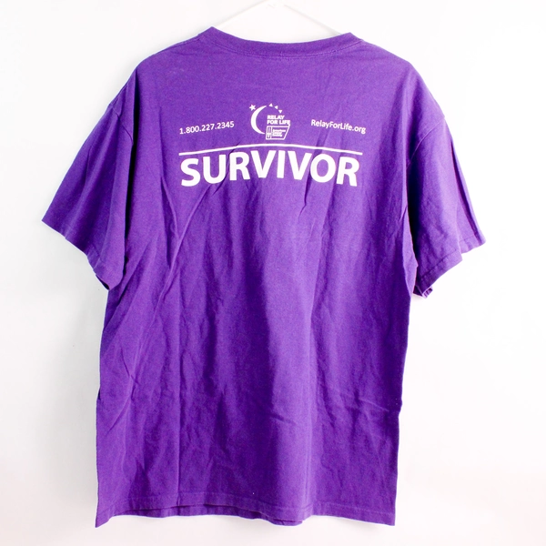 Delta Pro-Weight Relay For Life Purple Cotton T-Shirts Adult Size XL
