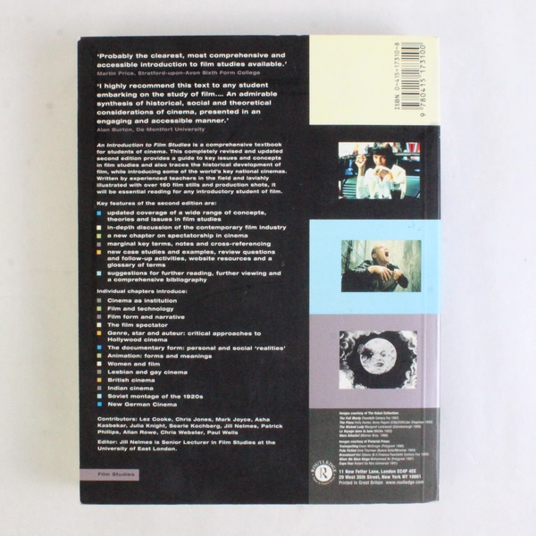 An Introduction to Film Studies Edited by Jill Nelmes 1999 2nd Edition Paperback