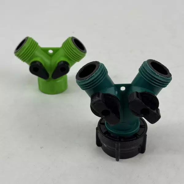 Lot of Two Y Shaped 2 Hose Connectors