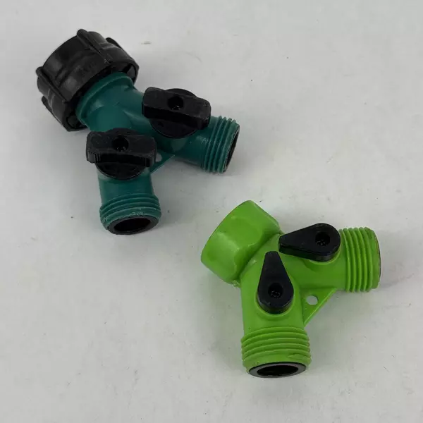 Lot of Two Y Shaped 2 Hose Connectors