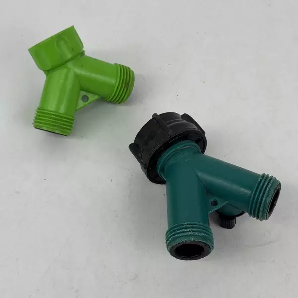 Lot of Two Y Shaped 2 Hose Connectors