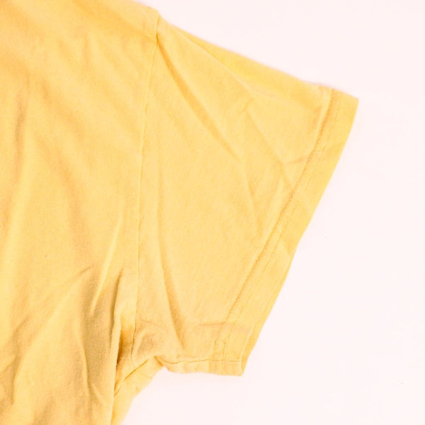 Country Store Floral Applique Butter Yellow T-Shirt Women's Size XL