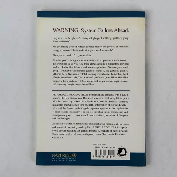 Restoring Margin to Overloaded Lives Book Self Help Stress Management