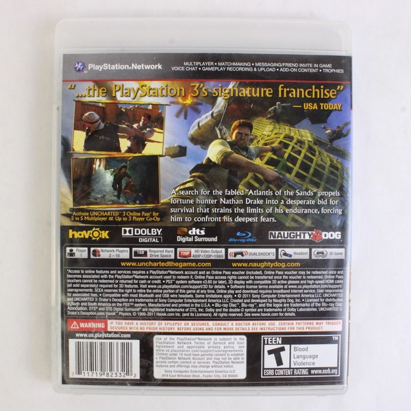 Uncharted 3: Drake's Deception Sony PlayStation 3