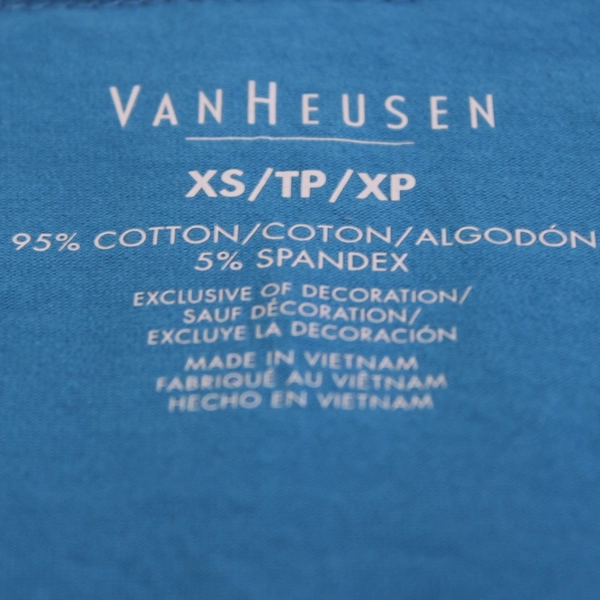 Van Heusen Women's Blue Spaghetti Strap Camisole XS Lace Trim Top