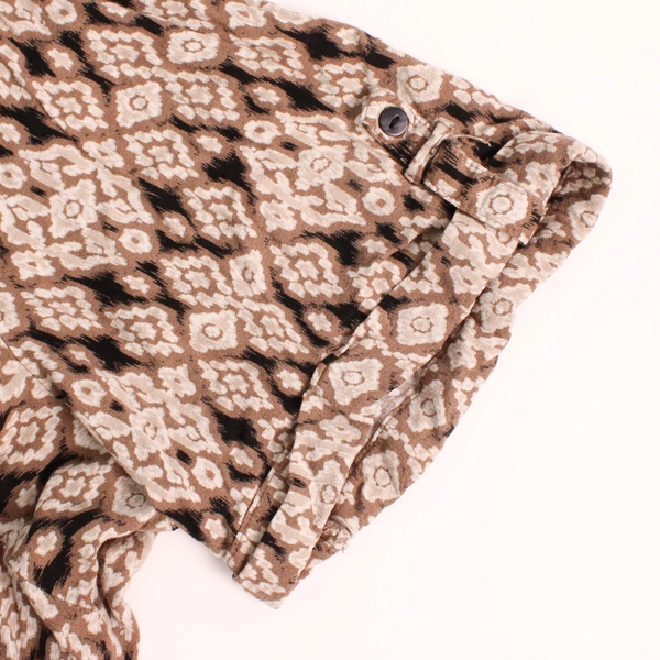 Croft & Barrow Brown and Black Tribal Pattern Blouse Women's 3X