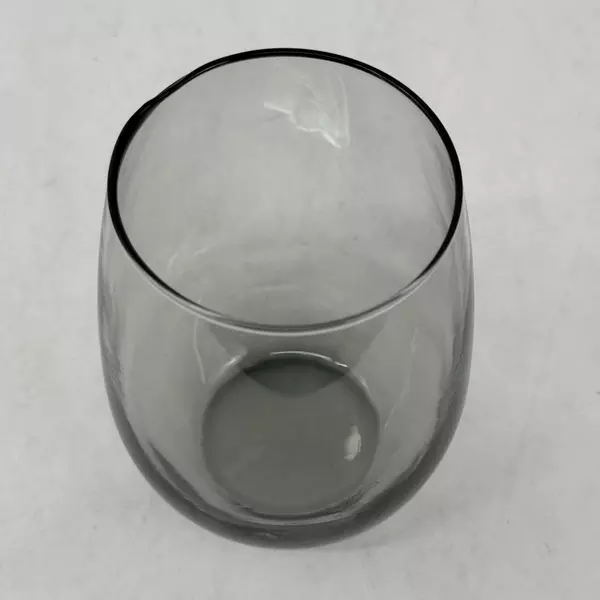 Lot Of 3 Libbey Gray 5 Inch Stemless Wine Glass Tumblers