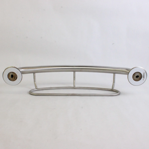 Moen Bathroom Safety 16" Screw In Curved Bathroom Grab Bar Built-In Shelf