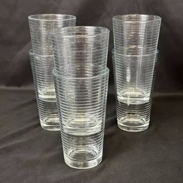 Lot of 6 Pasabahce Doro Cooler Glasses 6 inch