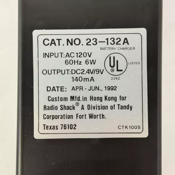 Archer Nickel Cadmium Battery Charger Compact Lightweight